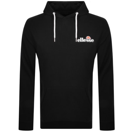 Ellesse Men's Pershuta Pullover Hoodie - Black With Kangaroo Pocket & Drawstring Hood